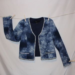 Blue tie-dye/bleach wash MNG coat